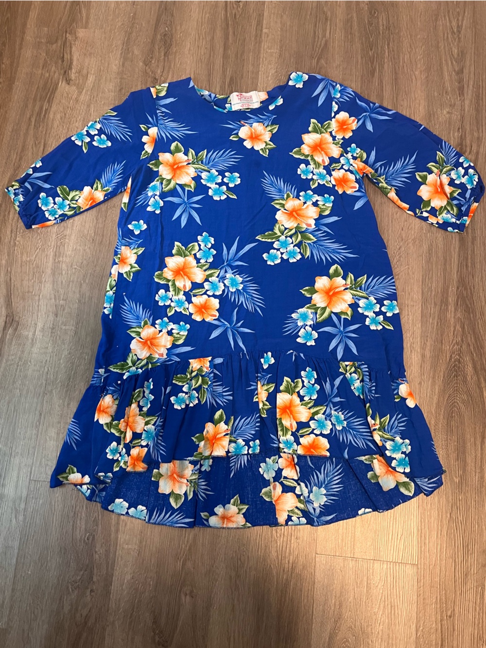 Hawaii Hangover Blue Floral One-Piece Swim Cover Up